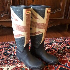 Hunter Union Jack British Flag Rain Boots